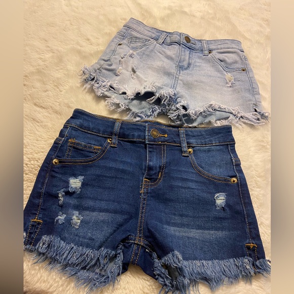 Other - Bundle of 2- Girls’ denim jean ripped shorts size M (7-8)